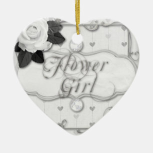 flower girl ceramic tree decoration