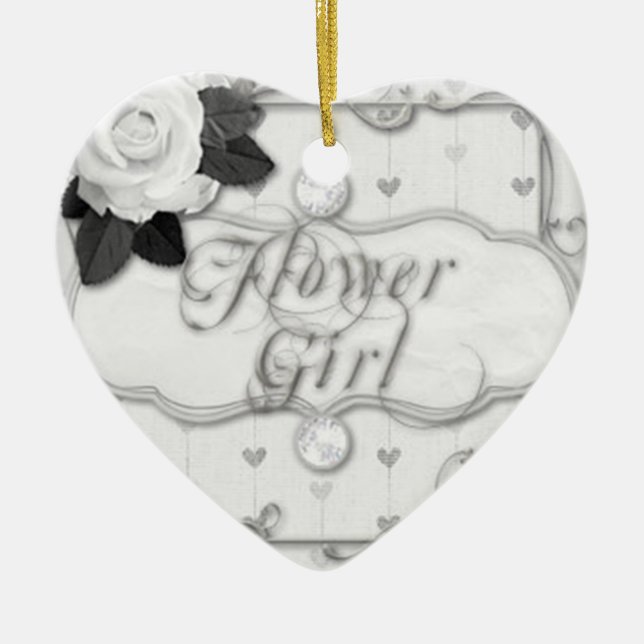 flower girl ceramic tree decoration (Front)