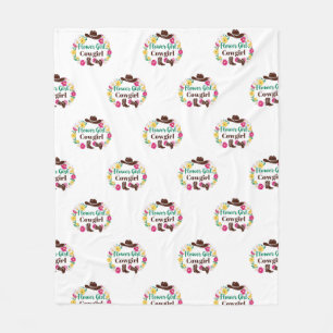 Flower Girl Cowgirl Fleece Blanket
