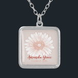 Flower Girl Daisy Personalised Silver Plated Necklace<br><div class="desc">It makes it a perfect gift for a flower girl. Email me at JMR_Designs@yahoo.com if you need assistance or have any special requests.</div>