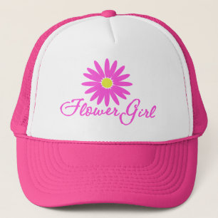 Flower Girl Daisy/ Pink Trucker Hat