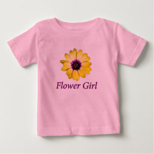 Flower Girl Daisy Wedding Baby T-Shirt