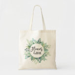 Flower Girl Eucalyptus Greenery Wedding Tote Bag<br><div class="desc">Flower Girl eucalyptus greenery botanical tote bag. Wedding party favour.</div>