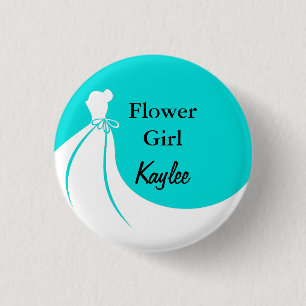 Flower Girl Flair 3 Cm Round Badge