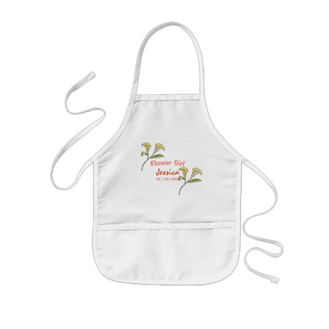 Flower Girl Floral Calla Lilies Kids Apron (Front)