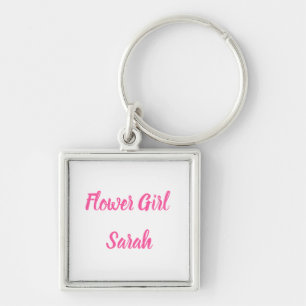 Flower girl Gift Custom Name Gifts Wedding Keychai Key Ring