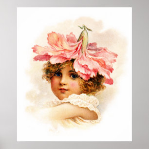 Flower Girl in Pink Poster