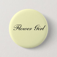 Flower Girl Ivory Button