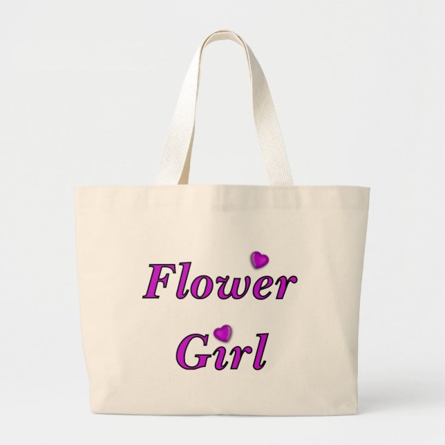 Flower Girl Large Tote Bag (Front)