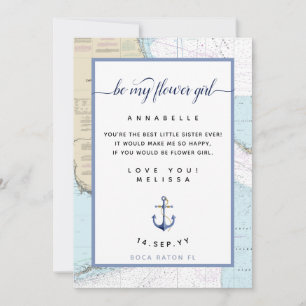 Flower Girl Nautical #Wedding   South #Florida Invitation