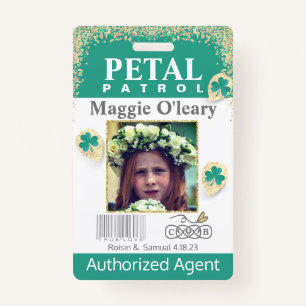 flower Girl Petal Patrol Badge ID Badge