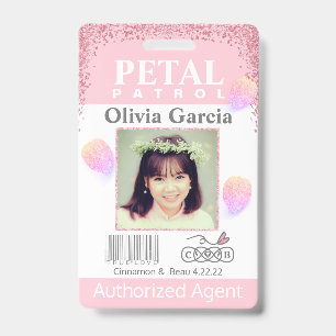 flower Girl Petal Patrol Badge ID Badge