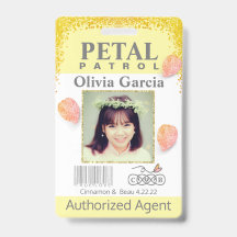flower Girl Petal Patrol Badge