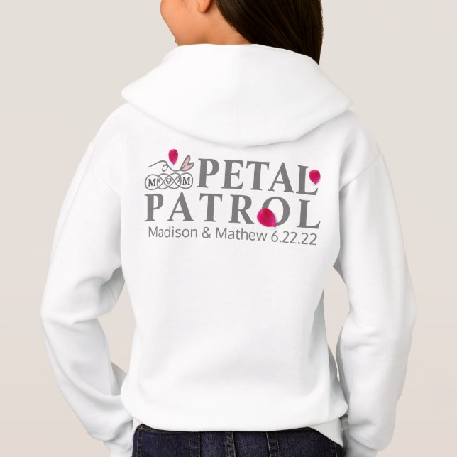 Flower Girl Petal Patrol Sweat Shirt (Back)