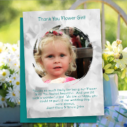 Flower Girl Photo Thank you Message