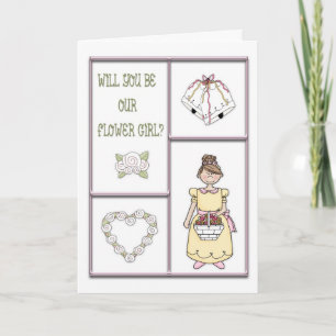 Flower Girl Pink Card
