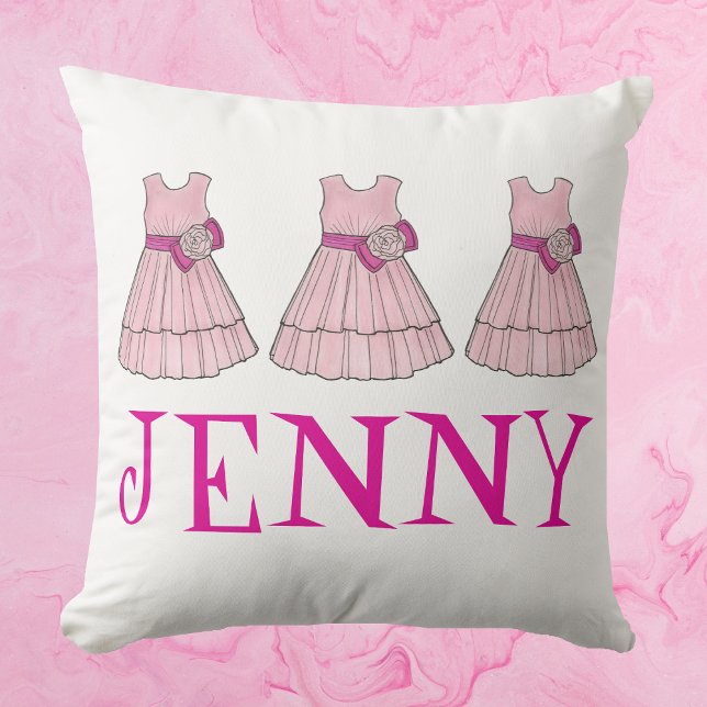 Flower Girl Pink Pageant Party Dress Pillow (Flower Girl Pillow)