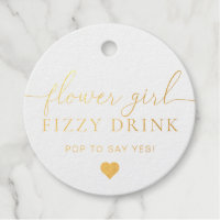 Flower Girl Proposal Foil Favour Tag