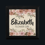 Flower Girl Proposal Gift Customised Bridal Shower Gift Box<br><div class="desc">Our boho cottagecore enchanted wedding theme flower girl proposal gift personalised bridal party jewellery keepsake box is the perfect gift for your bridesmaids and your flower girl! This unique and personalised gift box is perfect for a necklaces, earrings, rings, bracelets and trinkets. The gift box makes a beautiful and personal...</div>