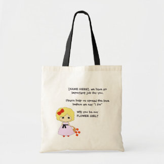 Flower Girl Proposal Tote - Blonde Bag