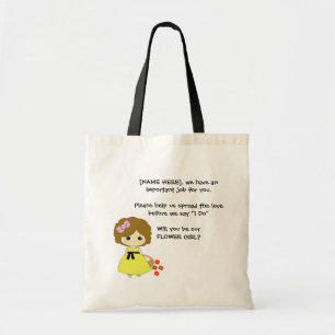Flower Girl Proposal Tote - Brunette Bag