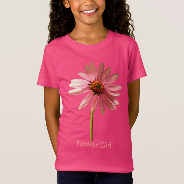 Flower Girl Purple Cone Flower Echinacea purpurea T-Shirt (Front)
