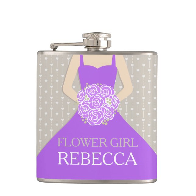 flower girl purple dress named hip flask (Front)