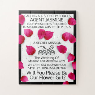 Flower Girl Puzzle Invitation