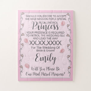 Flower Girl Puzzle Invitation