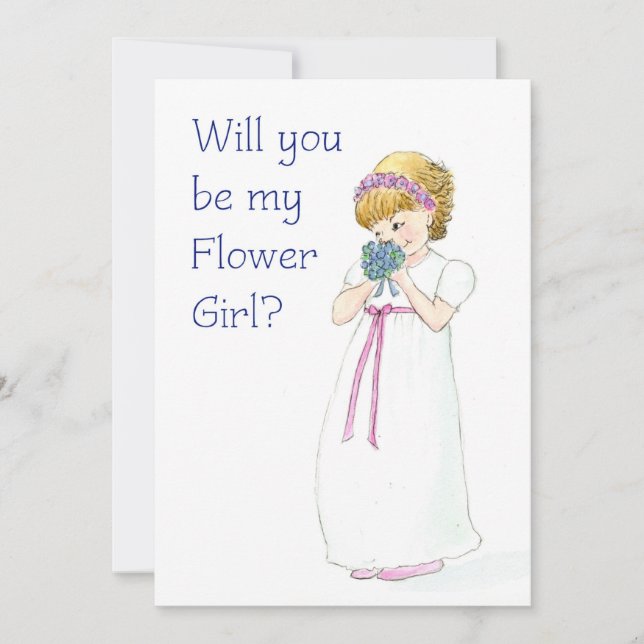 Flower Girl Request Card (Front)