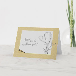 Flower Girl Request Card