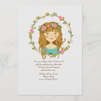 Flower Girl Request Card Teal