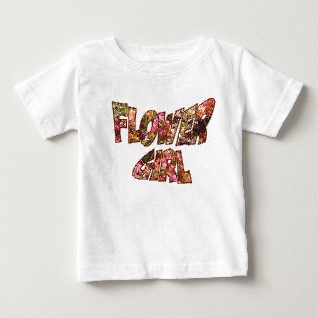 Flower Girl Ruffle Tee Big Lettering (Front)