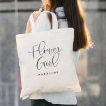 Flower Girl Simple Calligraphy Wedding<br><div class="desc">Flower Girl Simple Calligraphy Wedding Tote Bag features fun and pretty calligraphy,  along with the flower girl's last name.</div>