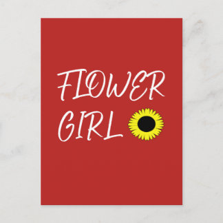 Flower Girl sunflower  Postcard