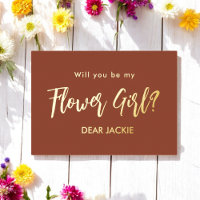 Flower Girl Terracotta Bridesmaid Proposal