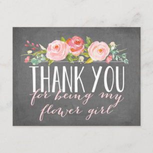 Flower Girl Thank You Bridesmaid Card