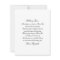Flower Girl Thank You Script Poem Card