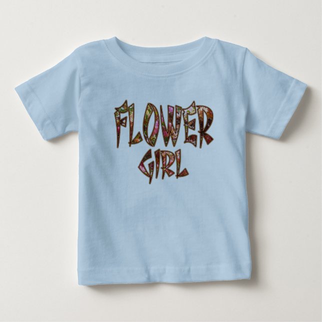 Flower Girl Toddler Ruffle Tee Customisable (Front)