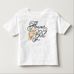 Flower Girl Toddler Tee | Bridesmaid<br><div class="desc">This flower girl shirt features lovely watercolored flowers and a swirly script.</div>