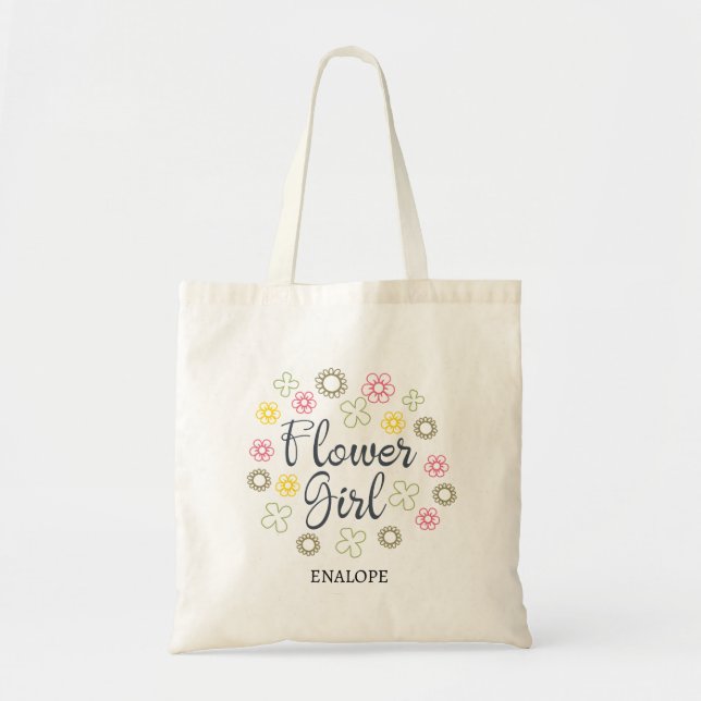 Flower Girl Tote Bag (Front)