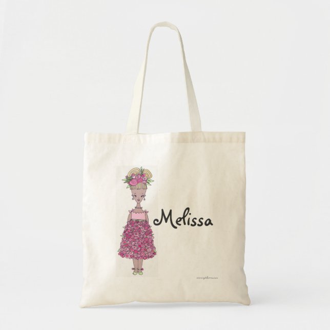 Flower Girl Tote Bag - Personalise - Melissa (Front)