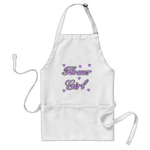 Flower Girl Wedding Hearts Standard Apron