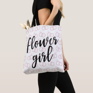 Flower Girl Wedding Ring Pattern Tote Bag