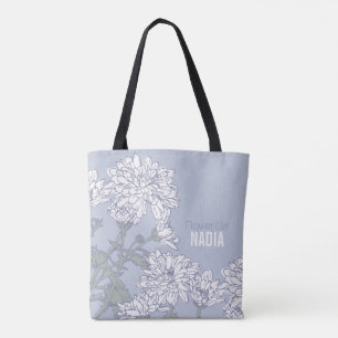 Flower Girl white chrysanthemum grey wedding bag