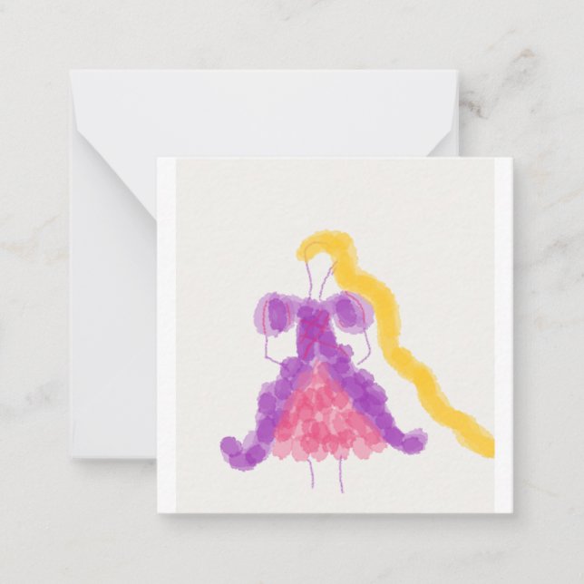 Flower Girls Rapunzel  Card (Front)