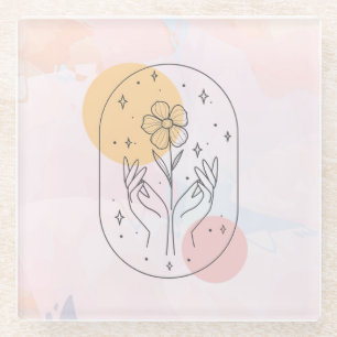 Flower Glass Coaster