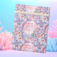 Flower Glitter Mermaid Tail 8th Birthday