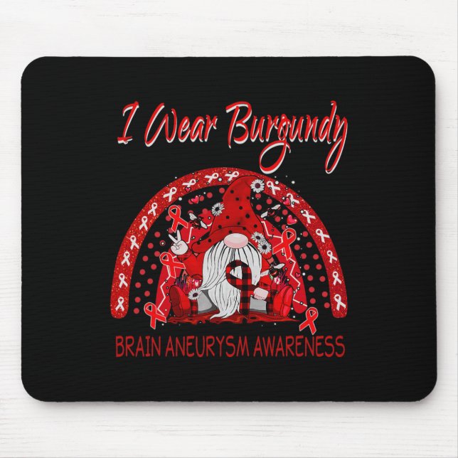 Flower Gnome Brain Aneurysm Awareness  Mouse Pad (Front)