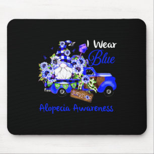 Flower Gnome Survivor Alopecia Awareness Mouse Pad